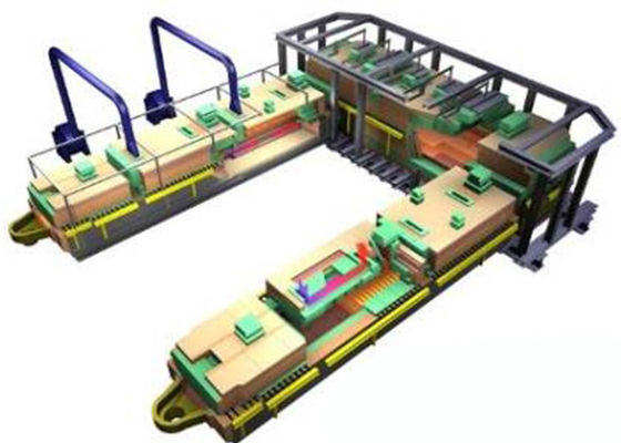 50 Tpd Κύπελλος τήξης γυαλιού Τελικός καυμένος φούρνος με προηγμένο σχέδιο εξοικονόμησης ενέργειας
